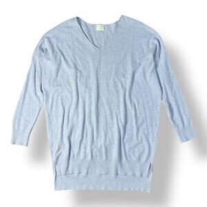 Dreamers by Debut V-Neck Sweater Womens Size M/L Purple Boho Lagenlook‎